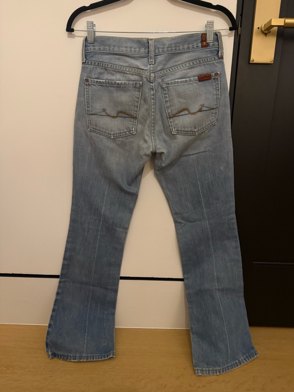 vintage 7 for all mankind light wash flare jeans - 25 - Picture 8 of 9